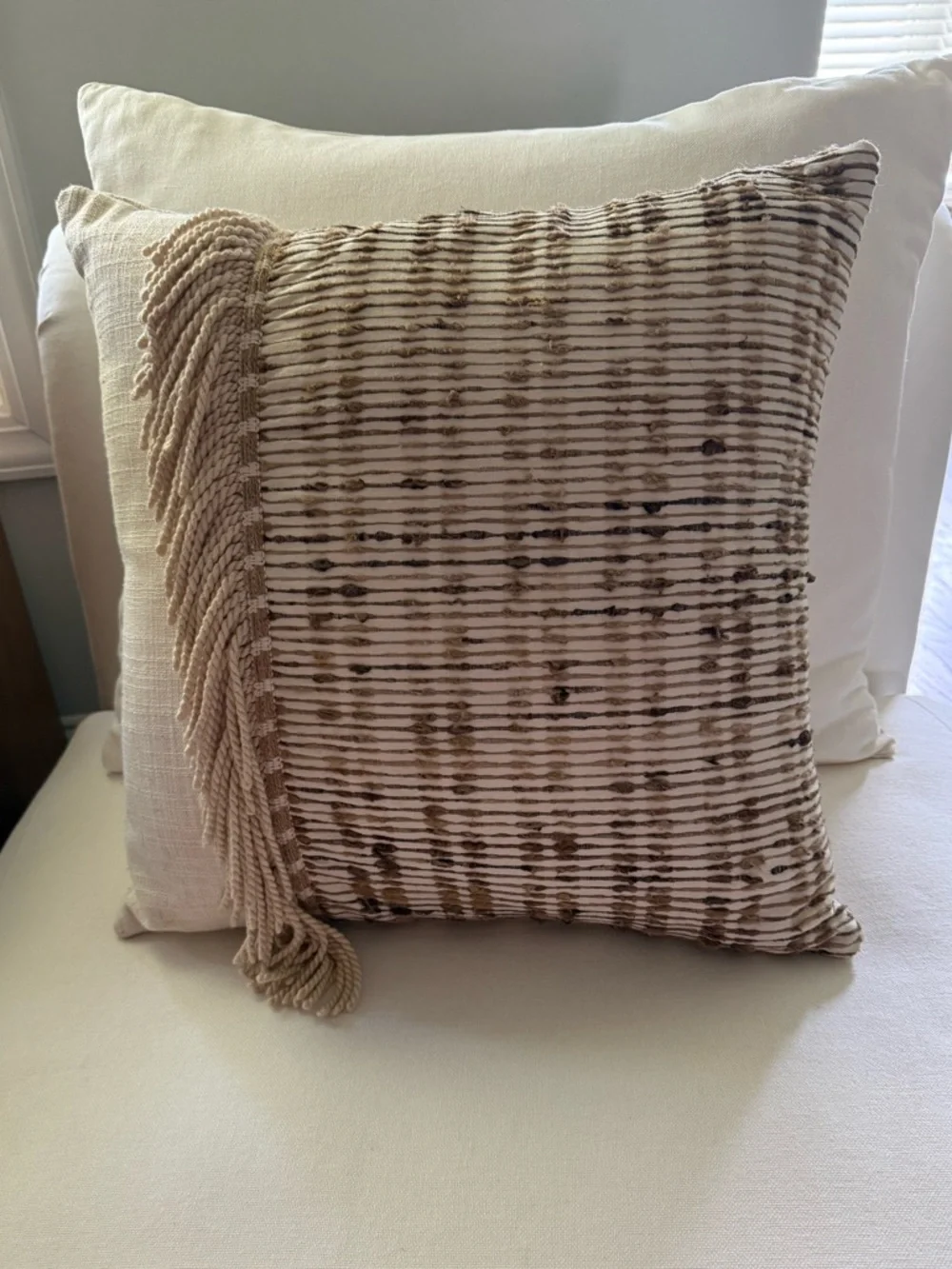 New! BARCLAY BUTERA Eastern Accents Cabo Textured Silk Decorative Pillow 20x20